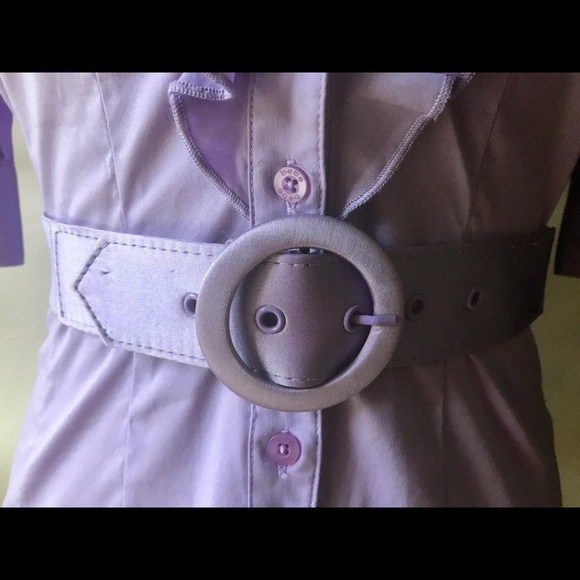 Lot of FOUR ruffled Bebe button-up blouses, XXS - Picture 4 of 9